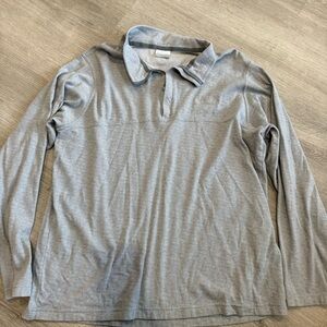 Columbia Gray Zip-Up Polo Shirt